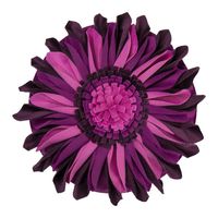 JWH Handmade 3D Flowers Accent Pillow Round Sunflower Cushion Decorative Pillowcase with Pillow Insert Home Sofa Bed Living Room Decor Gift 12 Inch / 30 cm Velvet Ombre Purple