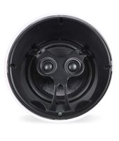 Aperion Audio 6DT in-Ceiling 6.5" Stereo Speaker | Dual Channel from a Single Location | Perfect for Damp and Humid Indoor/Outdoor Placement - Bath, Kitchen, Covered Porches (Black, Single)
