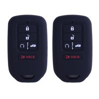 2Pcs XUHANG Sillicone key fob Skin key Cover Remote Case Protector Shell for 2015 2016 2017 Honda CR-V Civic Accord Pilot Smart Remote Black