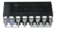 Texas Instruments SN74HC595N 8-Bit Shift Registers With 3-State Output Registers (Pack of 4)