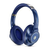 Bluetooth Wireless Headphones Over Ear Metal Hi-Fi Stereo Headset Lightweight Adjustable Noise Isolating Comfortable Leather Earphones with Mic,atpX for iPhone iPad PC (Blue)-EQ200 by Aladdinaudio