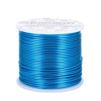 BENECREAT 15 Gauge 220FT Aluminum Wire Anodized Jewelry Craft Making Beading Floral Colored Aluminum Craft Wire - DeepSkyBlue