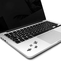 Doctor Who Silence Tally Mark laptop keyboard die-cut vinyl decal sticker (Black, 2.7 inch long)