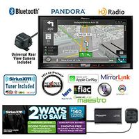 Pioneer in Dash Double Din AVIC-7200NEX Navigation DVD Receiver with 7" Touchscreen, Kenwood CMOS-22P Backup Camera and a SiriusXM SXV300v1 Tuner, Antenna and a Free SOTS Air Freshener