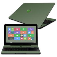 MightySkins Skin Compatible with Razer Blade Pro 17" - Solid Olive | Protective, Durable, and Unique Vinyl Decal wrap Cover | Easy to Apply, Remove, and Change Styles | Made in The USA