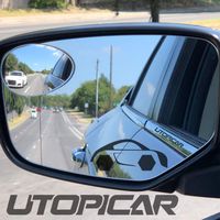 New Blind Spot Mirrors. Can be Adjustable or Fixed Installed. Car Mirror for Blind Side/Door Mirrors by Utopicar. Larger Image and Traffic Safety. Wide Angle Rear View! [Frameless Design] (2 Pack)