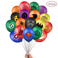 Lsang Superhero Party Supplies 54 Pack Superhero Balloons 12" Latex Balloons for Kids Birthday Party Favor Supplies Decorations Perfect for Your Themed Party