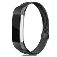 LNOOIU Bands Compatible with Fitbit Alta, Replacement for Alta HR Stainless Steel Bands Adjustable Accessory Wristband for Alta Bracelet Women Men Girls Boys (Black largeA)