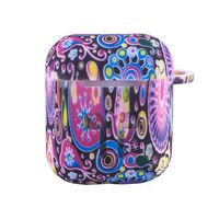 Earphone Protective Cover,Sikye Silicone Headphone Storage Box for Airpods Case, Airpods Accessories - with Keychain Anti Lost (B)