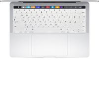Masino Silicone Keyboard Cover Skin for New MacBook Pro 13" A1706 Model 15"Model A1707 with Touch Bar - Released in Oct. 2016 (Arabic Language, White)