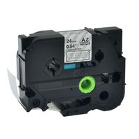 GREENCYCLE 1 PK White on Clear Label Tape Laminated Compatible for Brother P-Touch TZ TZe 155 TZe-155 TZ-155 TZe155 24mm x 8m 1" x26.2' PT-P750W PT-E500 PT-9600 PT-E550W PT-2730VP Labeling Maker