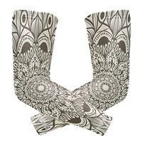 LEVEIS Trippy Art Arm Sleeves UV Protection for Men Women Sunblock Protective Gloves Running Golf Cycling Driving Long Arm Cover 1 Pair