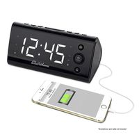 Electrohome Alarm Clock Radio with USB Charging for Smartphones & Tablets Includes Dual Alarm, Battery Backup, Auto Time Set & 1.2" LED Display with 4 Dimming Options (EAAC470W)