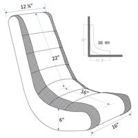 THE CREW FURNITURE Classic Video Rocker Gaming Chair