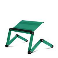 FURINNO Ergonomics Aluminum Vented Adjustable Multi-functional Laptop Desk Portable Bed Tray, Christmas Green