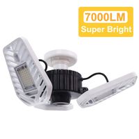 HUNHUN LED Garage Lights, Deformable LED Garage Ceiling Lights 7000 Lumens, 60W CRI 80 Led Shop Lights for Garage, Adjustable Garage Lights, Led Garage Lighting (5000K Daylight, 1-Pack)