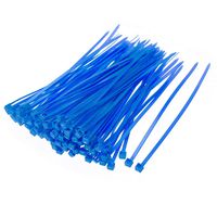 uxcell Nylon Cable Ties 4 Inch Self-Locking Zip Ties 0.09 Inch Width Blue 500pcs