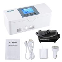 MTPLUM Mini Insulin Refrigerated Box, Portable Medicine Cooler Refrigerator 10400mah Battery for Car, Travel, Home - Constant Temperature Reefer Rechargeable LCD Display 2-8℃