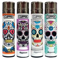 Bundle - 4 Items - Clipper Lighter Sugar Skulls "Mexican Skulls" Collection by Clipper