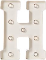 Darice White Metal Marquee Letter - H - 9.87" Tall, White Finish