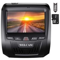 WELCAM Smart Car Dash Camera with Free miniSD Card, 3" 1080 FHD Display, Clear Night Vision with Sony Image Sensor, Loop Recording, Parking Monitoring and Motion Detection, Collision Video Lock, WDR