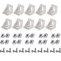 2020 Corner Bracket, 2020 Series Aluminum Profile Connector Set, 10pcs Corner Bracket 6mm Slot Aluminum Profile Accessories