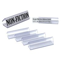 3.15" L Wood Shelf Label Holder, Clip On Ticket Holder for Shelves .6" to .9" Thick, 100 Pack