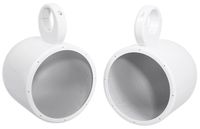 2 8" White Wakeboard Tower Enclosure Pods for Wet Sounds XS-808 Marine Speakers