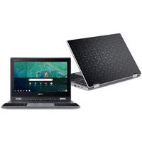 MightySkins Skin Compatible with Acer Chromebook Spin 11" CP311 - Black Diamond Plate | Protective, Durable, and Unique Vinyl Decal wrap Cover | Easy to Apply, Remove | Made in The USA