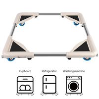 SPACECARE Mobile Roller with 4 Locking Wheels - Adjustable Furniture Dolly Washing Machine Stand Refrigerator Base Moving Cart