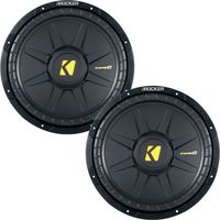 Kicker CompS 15 Inch 4 Ohm Subwoofer 40CWS154 Bundle