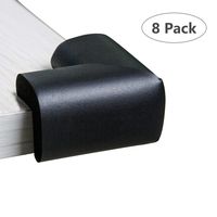 Upgraded Baby Safety Foam Corner Protectors,Childproof Tables and Furniture Sharp Corner Guards, Edge Guard Cushion, 8 Pack, (Black)