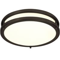 LB72120 LED Flush Mount Ceiling Light, 12 inch, 15W (150W Equivalent) Dimmable 1200lm, 3000K Warm White, Oil Rubbed Bronze Round Lighting Fixture for Kitchen, Hallway, Bathroom, Stairwell