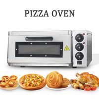 TRUSTME Commercial Pizza Oven 2200W Stainless Steel Pizza Oven Countertop 110V Electric Pizza and Snack Oven 16 Inch Deluxe Pizza and Multipurpose Oven for Restaurant Home Pizza Pretzels Baked Dishes