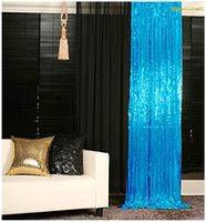 Sequin Curtains 2 Panels Turquoise 2FTx8FT Sequin Photo Backdrop Aqua Sequin Backdrop Curtain Pack Of 2-1011E