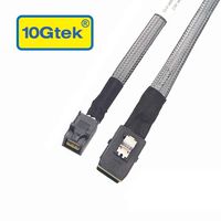 10Gtek Internal Mini SAS HD SFF-8643 to Mini SAS SFF-8087 Cable, 0.5-Meter(1.6ft), Foldable, Flexible