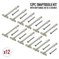 TOGGLER SNAPTOGGLE Drywall Anchor with Included Bolts for 1/4-20 Fastener Size; Holds 80 pounds Each in 1/2-in Drywall by TOGGLER (12 Pack)