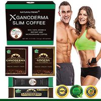 PureGano Ganoderma Slimming Weight Loss & Detox Coffee - 100% Natural Arabica Black Instant Coffee - Appetite Suppressant, Fat Burner & Metabolism Booster - 30 Day Supply + 4 Bonus Samples