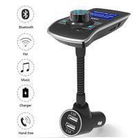 Wireless Bluetooth FM Transmitter for Car Aux Adapter MP3 Player with Screen,Dual USB Charger Hands-Free Calling Kit