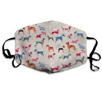 YUIOP Dog Seamless Pattern Printed Mask Neutral Mask for Men and Women Polyester Dust-Proof Breathable Mask