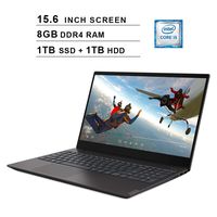 2019 Lenovo IdeaPad S340 15.6 Inch Laptop (Intel Quad-Core i5-8265U up to 3.9GHz, 8GB DDR4 RAM, 1TB SSD (Boot) + 1TB HDD, Intel UHD Graphics 620, WiFi, Bluetooth, HDMI, Windows 10) (Black)