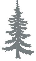 Pine Tree Vinyl Decal - 8 Inches - For Cars, Trucks, Windows, Laptops, Tablets - High Quality, Outdoor-Grade 2.5mil Thick Vinyl - Gray