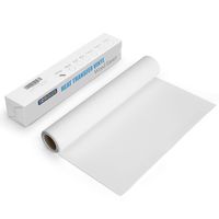 HTV Iron-on Vinyl 12inch x12feet Heat Transfer Vinyl Roll for Silhouette and Cricut by Somolux Easy to Cut & Weed Iron on Vinyl Heat Press, DIY Design for T-Shirts Glossy White