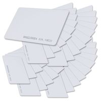 AlleTechPlus Contactless 125kHz Id RFID Proximity Smart Entry Access Card (Snow White, Thickness 0.8mm/0.03" Pack of 50)