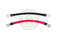 1 Foot (12 Inch) 1/0 AWG 0 Gauge Battery Cable Set - Made in America, Many Wire Lengths to Choose from (1 Foot 5/16" Ring Terminals)