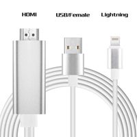 HDMI Adapter Cable 6.6ft, Digital AV Converter Compatible with iPhone Xs Max XR X 8 7 6 5 iPad Air Mini 2 4 to HDMI Cable, 1080P HDMI Cord for TV Monitor Projector Support 10.3 to 12 and Later