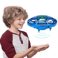 GEYUEYA Home Flying Toys Drones for Kids Adults Helicopter with 360° Rotating and Shinning LED Lights, Easy Indoor Flying Ball Hands Boys and Girls Toys (Blue)