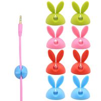 Rabbit Ears Multipurpose Cable Clips 16PCS Wall Desk Wire Clips Organizer for Computer, Cell Phones, Electrical, Charging or Mouse Cord