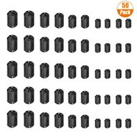 Yarachel 50PCS RFI EMI Noise Suppressor Cable Clip for 3.5mm/ 5mm/ 7mm/ 9mm/ 13mm Diameter Cable