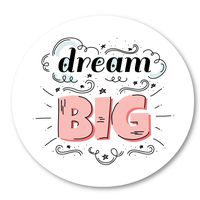 Dream Big Sticker Inspirational Stickers - 2 Pack - Laptop Stickers - 2.5" Vinyl Decal - Laptop, Phone, Tablet Vinyl Decal Sticker (2 Pack) S82334